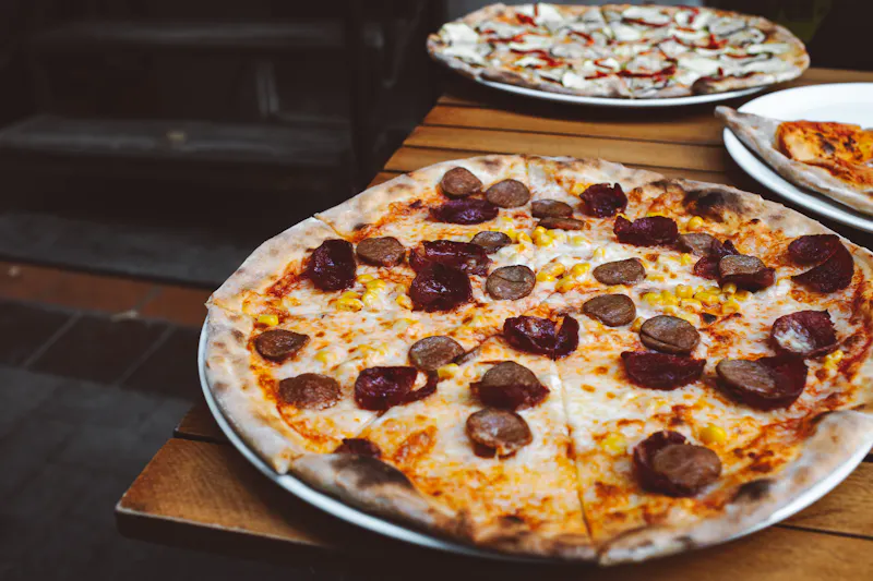 Thin Crust Sausage Pizza